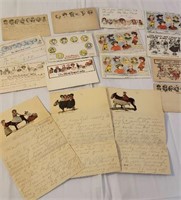 Ephemera - Dam family postcards, cute mule