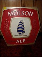 Molson ale sign 14x13''