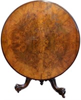 VICTORIAN ROUND TILT TOP DINING TABLE