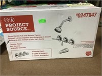 Project Source Three-handle Tub And Shower Faucet