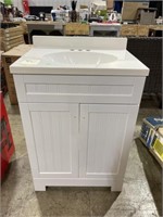Vanity With White Cultured Marble Top 24.5 X