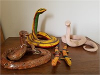 African Handmade Pottery Snakes