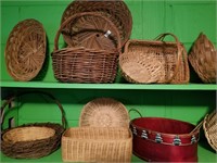 Large Lot Decorative Baskets