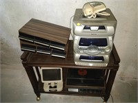 lot of electronics, stereos, etc