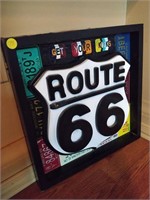 route 66 plate sign