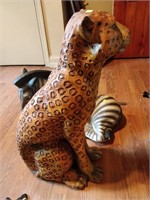 leopard statue 28"
