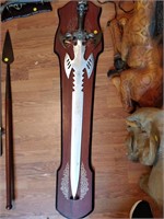 decorative sword on plaque 47" L