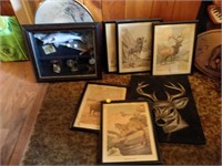 lot of decorative items- artwork , eagle etc