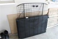 pet crate and supplies