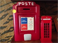 little telephone both and post box bank