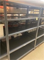 One set shelves, grey 5 Shelves 70 inch tall