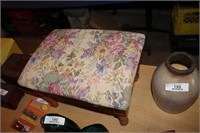 SMALL STOOL WITH UPHOLSTERED TOP,