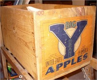 Antique Y Apples Wooden Box