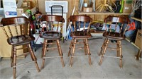4 Tall Swivel Captain Bar Chairs