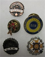 UAW Retiree, Ladies AUX, other VFW Pins