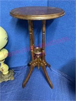 Victorian walnut lamp stand