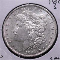 1890 S MORGAN DOLLAR CHOICE AU