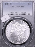 1881 S PCGS MS63 MORGAN DOLLAR