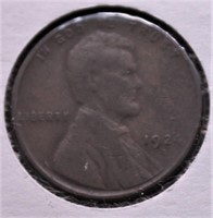 1924 D LINCOLN CENT VF KEY