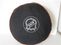 NHL PUCK SHAPE PILLOW -GENTLY USED
