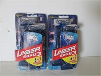 2 x P[ACK OF LAZER EASY 3 RAZORS