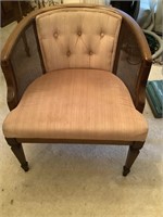 Rounded Cane Back Sitting Chair