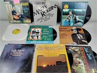 Vinyl records including Porter Wagoner, Marty