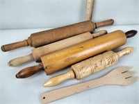 Rolling pins and wooden utensil