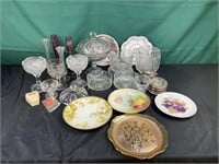 pattern glass, coasters, vases, plates,