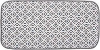 Pet Bowl Mat, 10 in x 20 in,Grey Geo