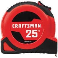 Craftsman Tape Measure, Self-Lock, 25-Foot