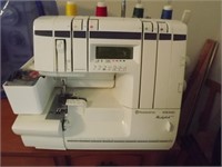 Sewing Machine and Cabinet (includes contents)