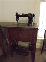 Antique Sewing Machine and picture frames