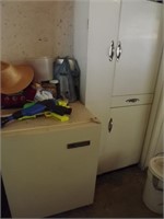 Cabinet and compact freezer with contents