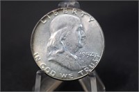 1952 Uncirculated Franklin Silver Half Dollar