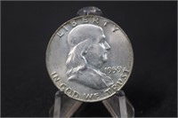 1959-D Uncirculated Franklin Silver Half Dollar