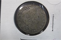 1909 Barber Silver Quarter