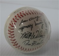 Signed team baseball signed by Rusty Koontz, etc.