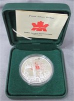 2002 Canada Golden Jubilee Proof Silver Dollar.