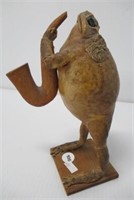 Taxidermy Frog figure. Measures: 8-1/2"H.