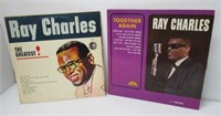 (2) Ray Charles vinyl records. The greatest and