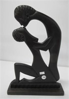Wood lovers statue. Measures: 14-1/2"Hx10"W.