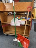 Cleaning supplies -broom w/ dust pan & shovel