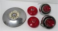 Vintage Ford items including (2) 1952 taillights,