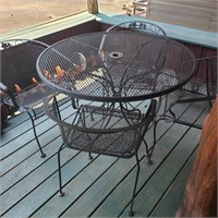 Wrought Iron Patio Table & 4 (left porch)