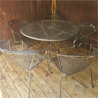 Wrought Iron Patio Table & 5 (lower level)