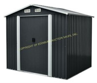 6ft x 8ft Galvanized Metal Shed