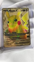 Pokemon Gold Replica Card - Pikachu Charge