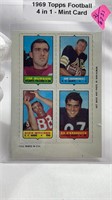 1969 Topps Football 4 in 1 Mint Card