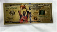 Faux Gold Banknote - Bulls 23 Layup $100
